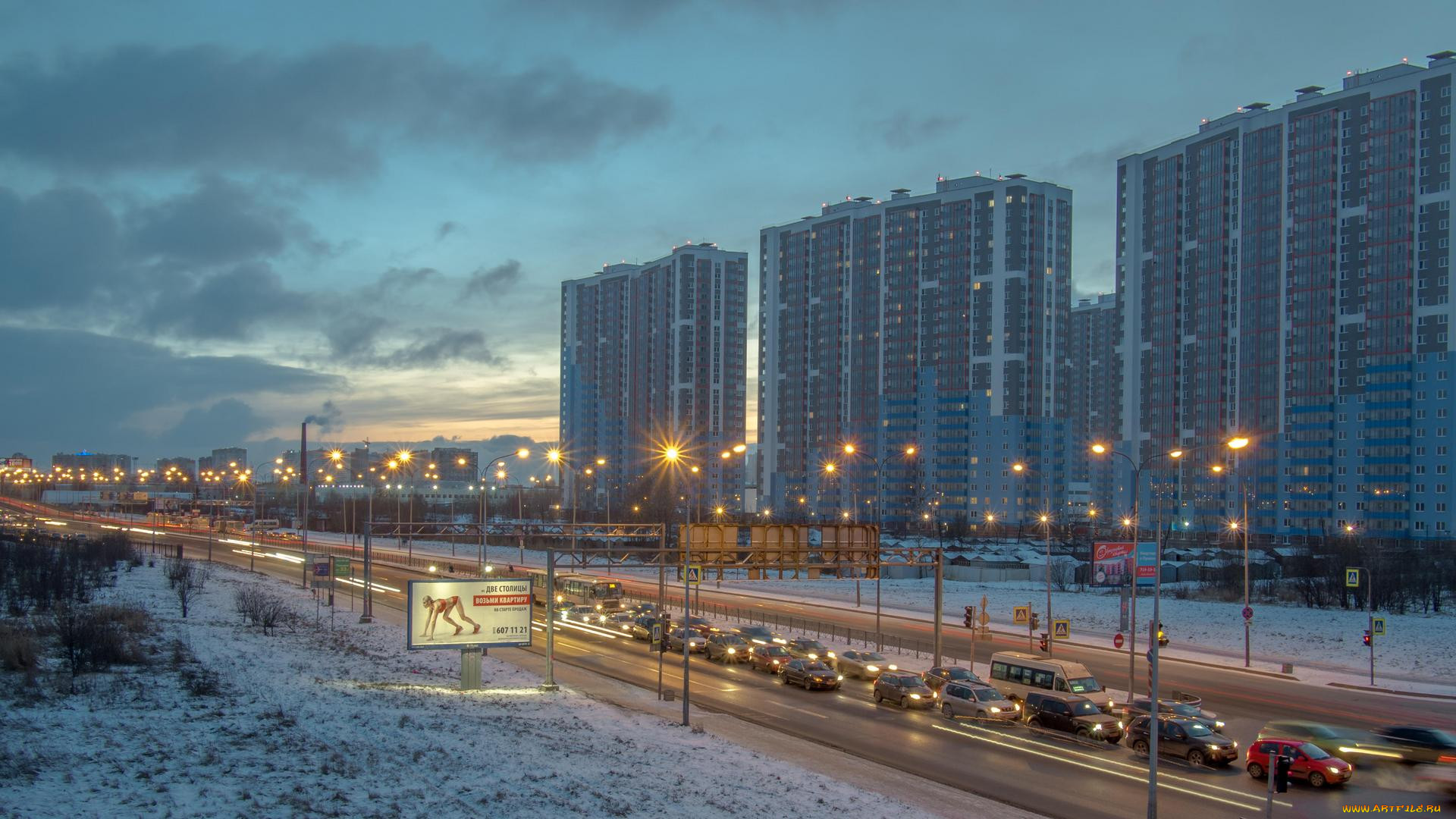 Гражданский проспект Санкт-Петербург зима
